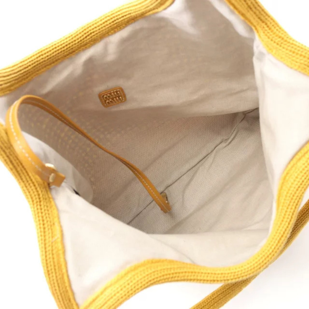 Miu Miu Tote Canvas Bag Brown - Picture 3 of 5